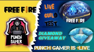 Punch Gamer 1k Special Live 500 Diamonds Giveaway #freefiremax