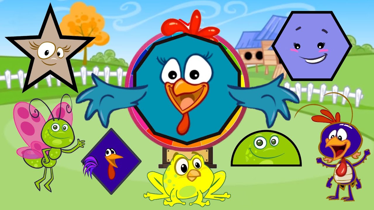 Turma da Galinha Pintadinha engraçadinha e mais Formas Geométricas 2