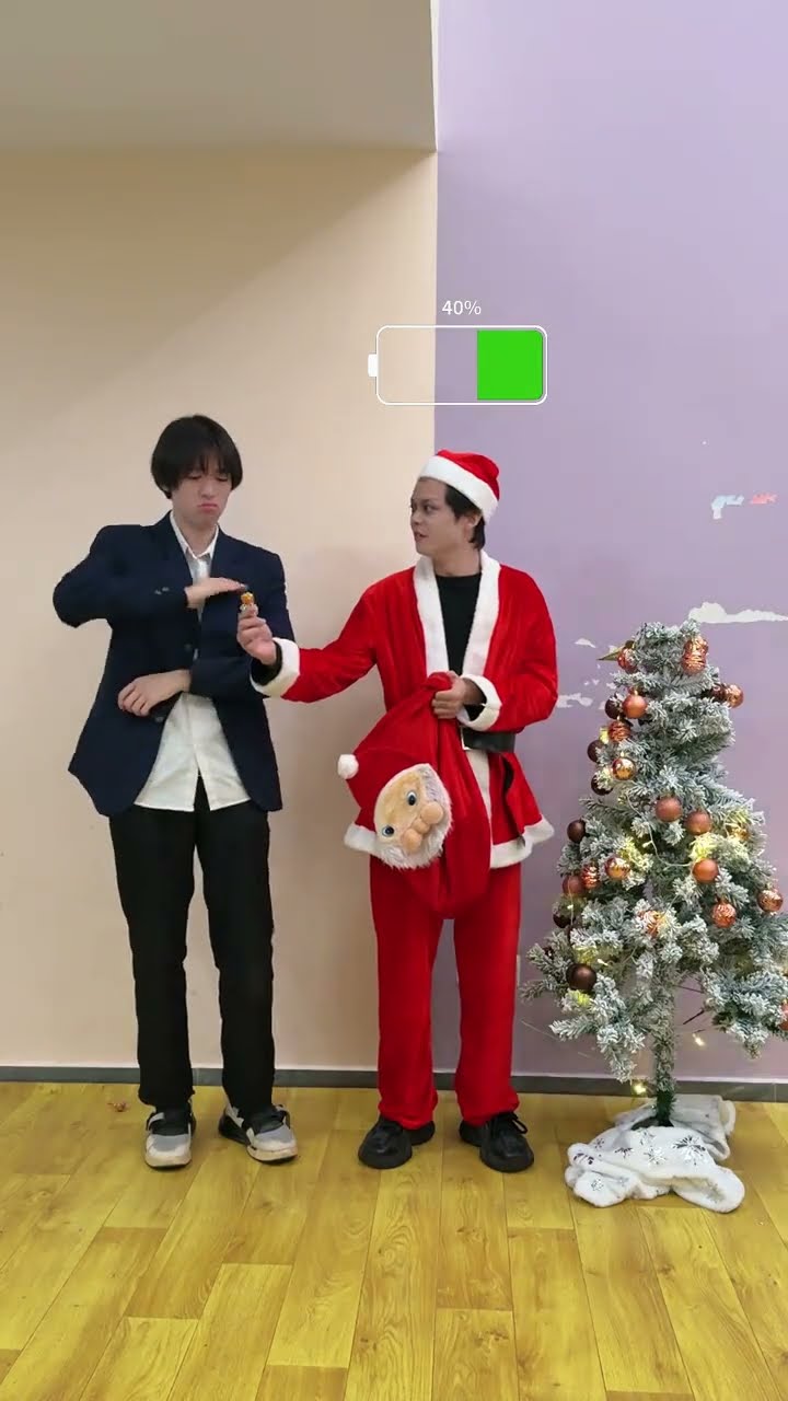 No one likes Santa Claus's gifts, but fortunately the kind angel accepted his gifts #clown #angel