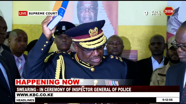 Japhet Koome takes oath of office as the Inspector General of Police.