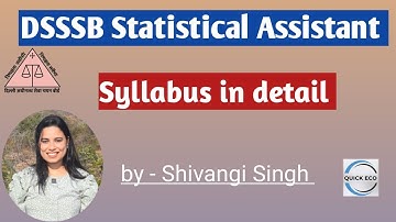 DSSSB Statistical Assistant Syllabus| DSSSB SA syllabus in detail