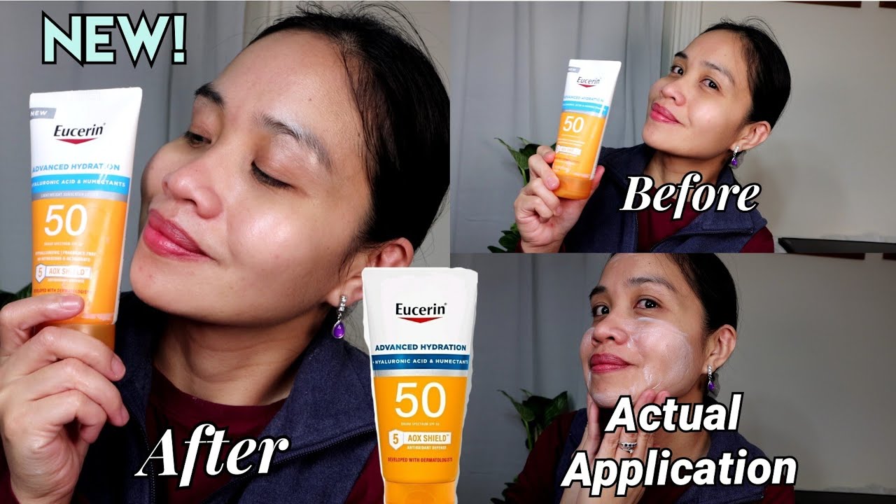 New Eucerin Advanced Hydration + Hyaluronic Acid & Humectant Spf50