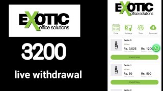 exotic earning app fake or real ||  3200 pkr Earning proof from e-xotic.top earning website screenshot 2