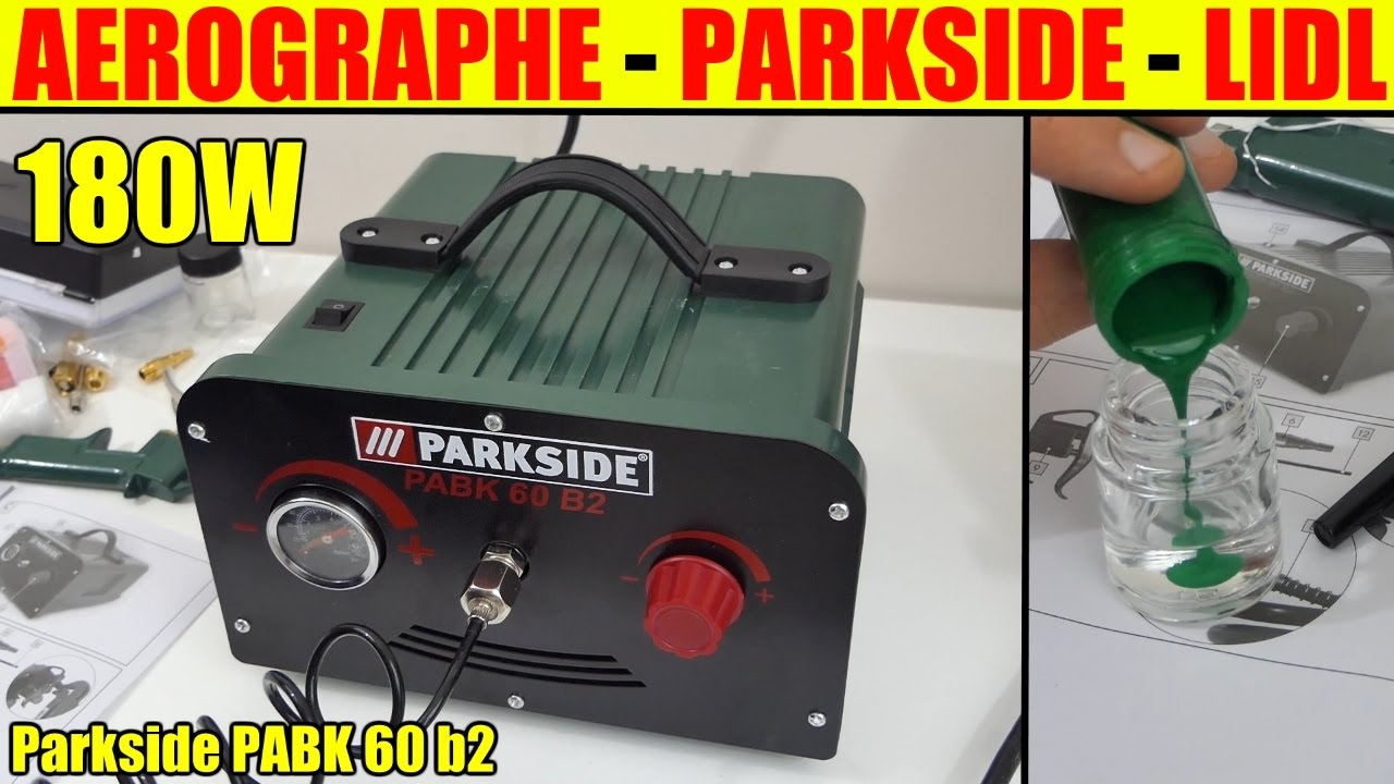 Split pomp Teken een foto aerographe lidl parkside pabk 60 airbrush aerografo aerografia présentation  test avis - YouTube