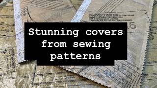 How to use OLD PATTERN TISSUE to make great SEWING JOURNAL COVER ~ #junkjournalideas