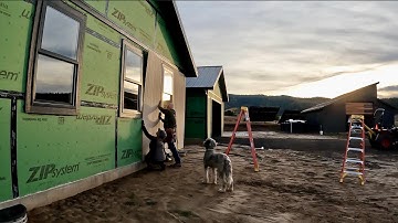 FIRST SHEETS OF SIDING GO UP & OUR FIRST IDAHO WHITETAIL BUCK