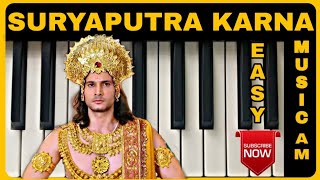 MAHABHARAT - SURYAPUTRA KARNA SONG IN KEYBOARD | THEME | EASY KEYBOARD NOTES | STAR PLUS | VIJAY TV