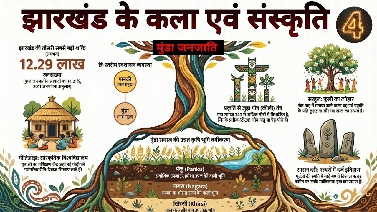 मुण्डा जनजाति 🔥| Munda Tribe Jharkhand | Jharkhand Kala avam Sanskriti | StudyHop | Part- 4