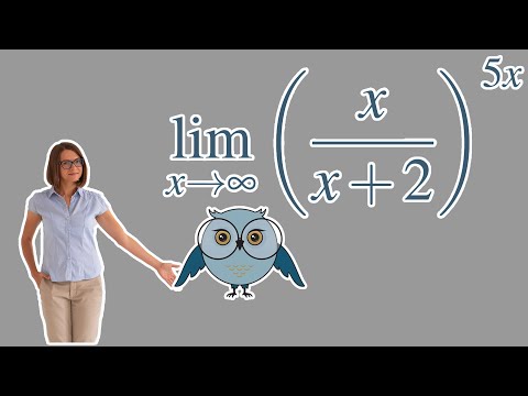 Видео: Как найти предел функции ( x / (x + 2) ) ^ ( 5 x ), если x стремится к бесконечности?