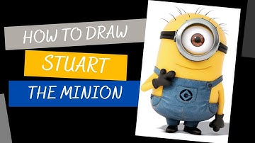 HOW TO DRAW STUART-THE MINION|CARTOONING MINION|LEARN TO DRAW MINION