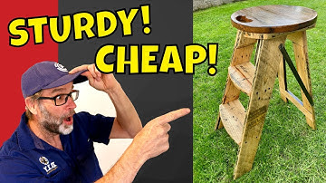 Folding Step Stool! AWESOME DIY Pallet Project