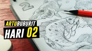 DAY TWO - 30-DAY NONSTOP DRAWING CHALLENGE - #ARTUBUBURIT