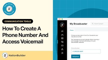 How to create a phone number and access voicemail in NationBuilder