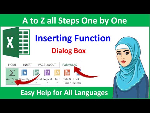 How to Insert Function Dialog Box Insert Function Dialogue box to enter formulas in Excel