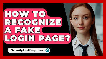 How To Recognize A Fake Login Page? - SecurityFirstCorp.com