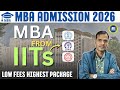 MBA FROM IIT COLLEGE 🔥| MBA ADMISSION 2026 | FEES , PLACEMENT , ROI 💰& ADMISSION PROCESS EXPLAINED 📚