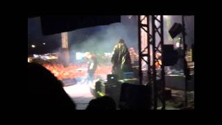 Klaxons walk onstage in capes Leeds 2010 (backstage)