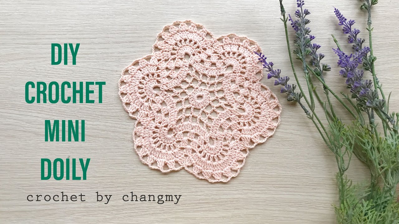 97. DIY crochet doily | Hướng dẫn móc khăn trải bàn size nhỏ hình hoa 6 cánh xinh xinh | by changmy