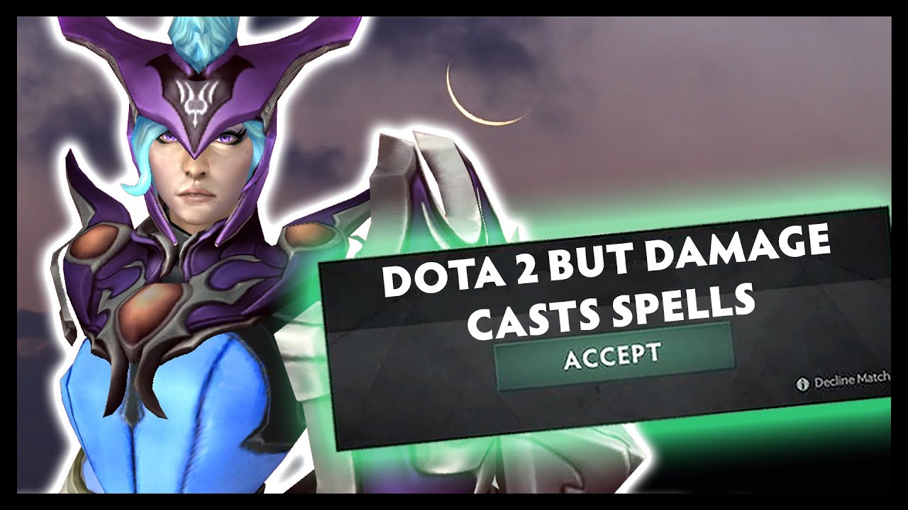 Dota 2, но урон наносит урон заклинаниями.