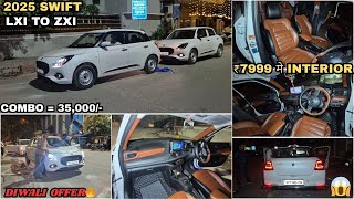 SWIFT FACELIFT MODIFICATION✅2 SWIFT MODIFIED🔥₹7999 मे INTERIOR ✅2025 SWIFT || PARMOD CAR