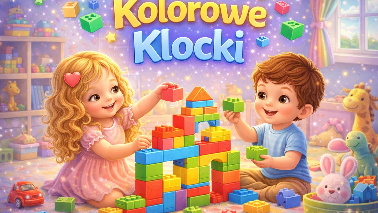 Kolorowe Klocki – Wesoła Piosenka dla Dzieci | Budujemy Wieżę i Świat z Klocków