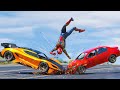 GTA 5 Iron Spiderman Car Crashes - Spider-Man Cars Gameplay #20