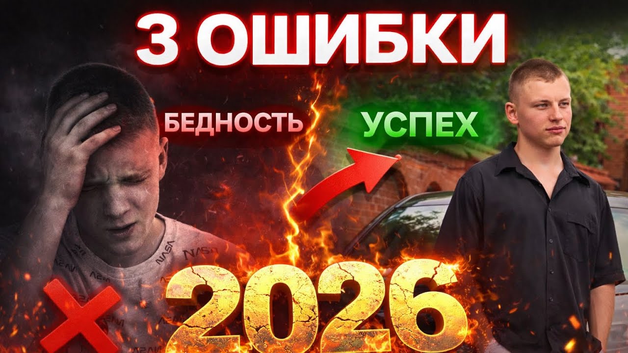 ТРИ ОШИБКИ 2026 ГОДА, КОТОРЫЕ УБЬЮТ ТВОЮ ЖИЗНЬ (или сделают тебя богатым)