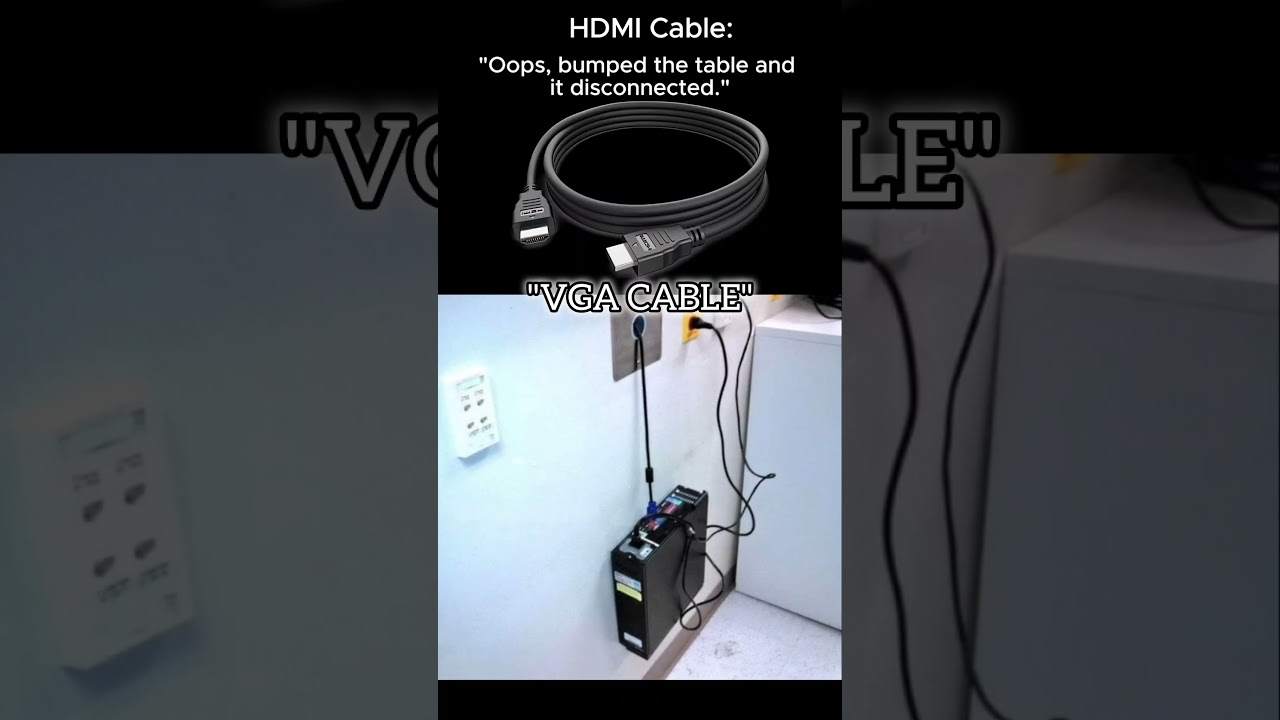 "VGA cable holding a PC" 