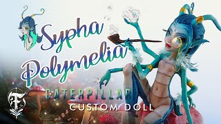 Sypha Polymelia!  Custom caterpillar doll • Monster High Repaint in Alice in wonderland style