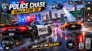 Police Car Chase Simulator 3D Game – Real City Criminal Pursuit Gameplay Android 2026 screenshot 4