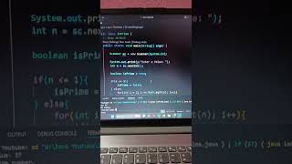 Java program to check ✅ if a number is prime or not 🚫 #coding #java #viral #trendingvideo