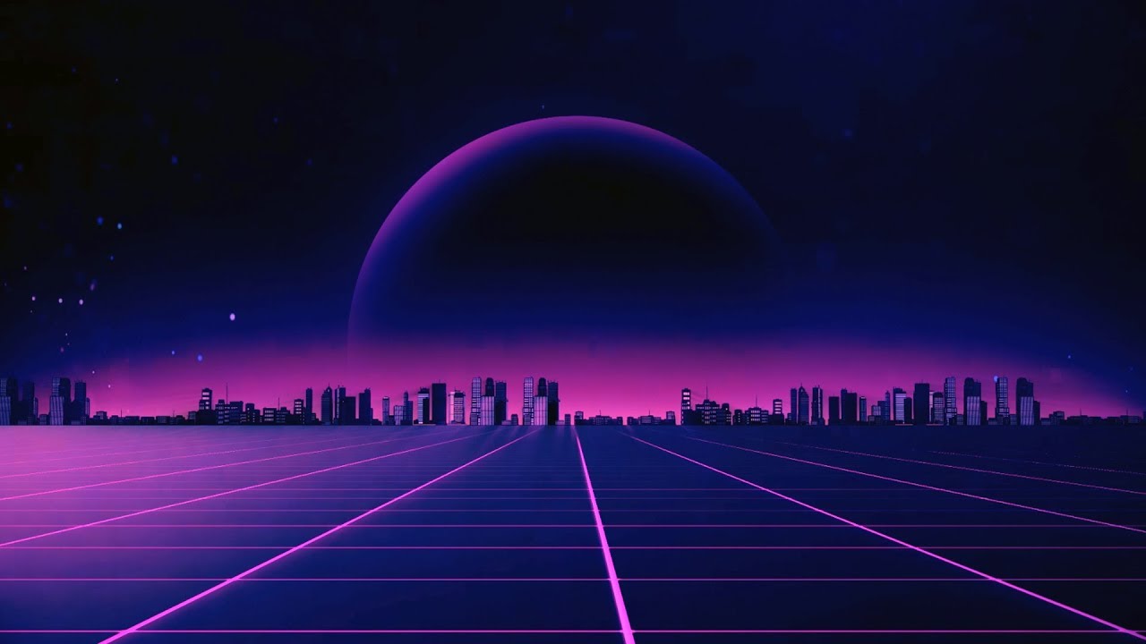 Outrun Grid Animation loop 4 - Creative Commons - YouTube