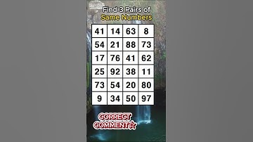Find 3 pairs of identical numbers.GENIUS CAN FIND ALL!/Dementia Prevention Quizzes/Tests.No.696