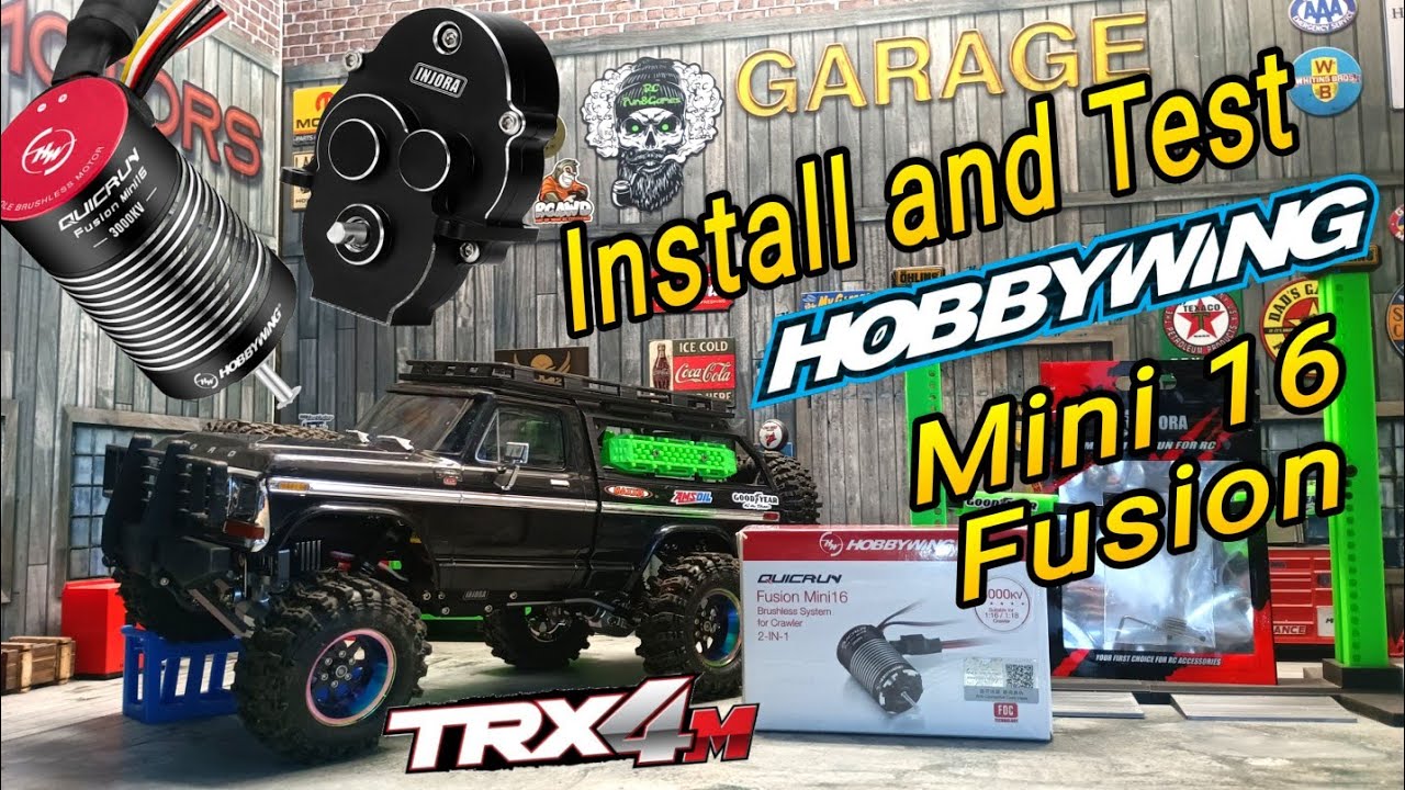 Quicrun Fusion Mini 16 Install on 370 Injora Transmission Trx4m 