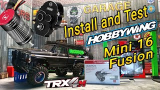 Quicrun Fusion Mini 16 Install on 370 Injora Transmission Trx4m #traxxas #hobbywingmini16 Profile