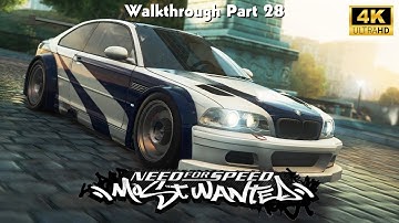 Need For Speed: Most Wanted Walkthrough Gameplay Part 28 (No Commentary Walkthrough) (NFS MW 2005)