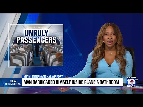 MDSO: Passenger barricades himself inside plane bathroom on flight to Miami 