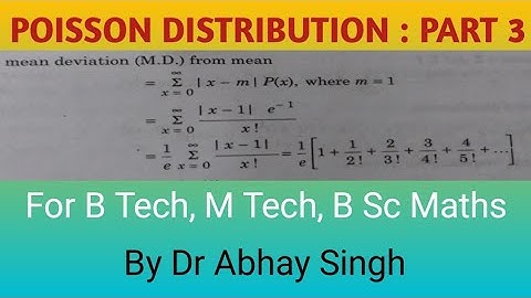 Example of Poisson Distribution : Part 3 by Dr Abhay Singh
