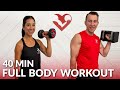 40 Min Full Body Dumbbell Workout at Home Strength Training