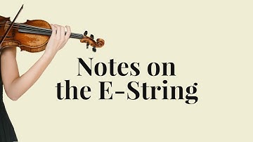 Notes on the E-String (violin)