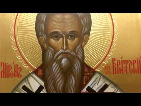 Рукописная икона Мирон епископ Критский