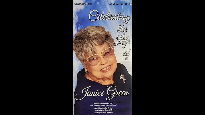 Home Going Celebration | Mother Janice Green |  De...
