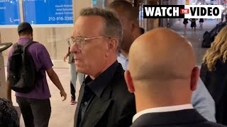 Tom Hanks yells at fans to \\