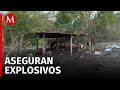 Autoridades desmantelan campamento de grupos criminales en Coyuca de Benítez