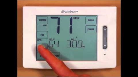 Braeburn Touchscreen Thermostat - Setting a 7-Day Program Schedule
