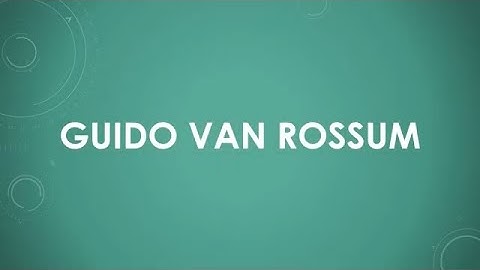Guido van Rossum (ES)