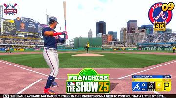 MLB The Show 25 Atlanta Braves vs Pirates: Back-to-Back-to-Back HR! - Gameplay PS5 4K 60fps