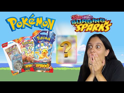 Abri Boosters de Pokémon Surging Sparks!! ⚡ TOP PULLS INCRÍVEIS! 😱😱