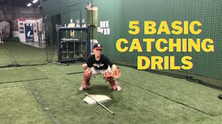 5 Basic Catcher Drills for beginners to improve as a catcher.