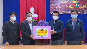 Đồng chí Phó chủ tịch UBND huyện thăm, chúc tết các cơ quan, đơn vị